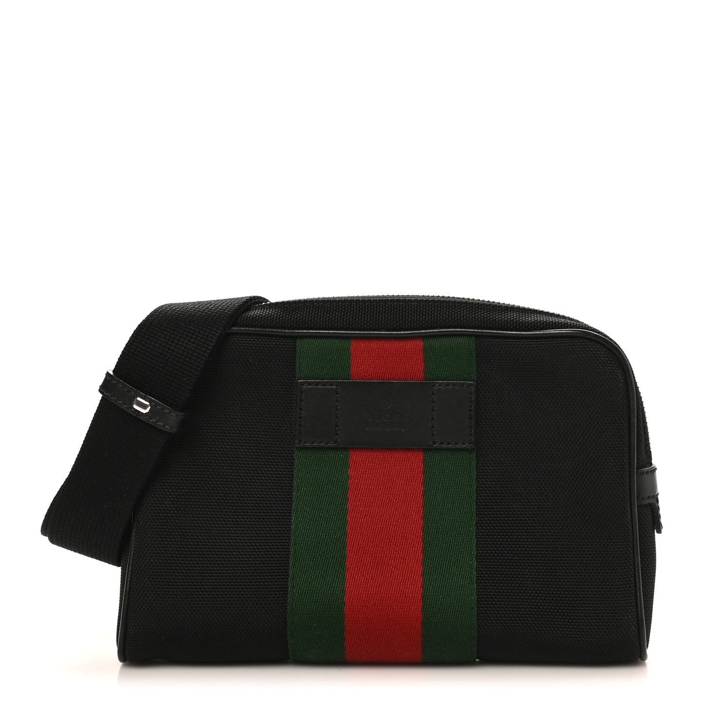 Canvas Web Slim Belt Bag Black