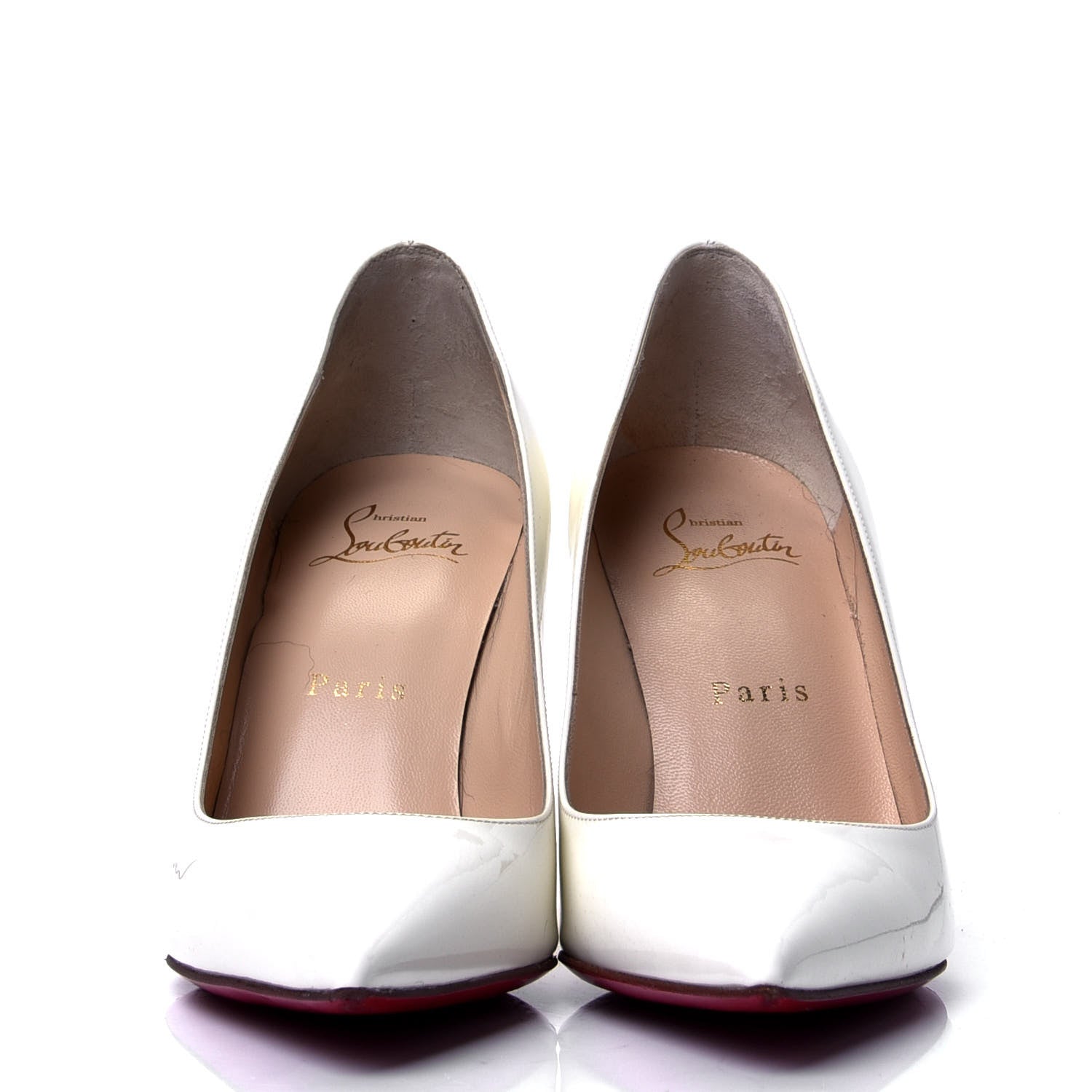 Christian Louboutin Patent Decollete 554 85 Pumps 36.5 White 2 of 6