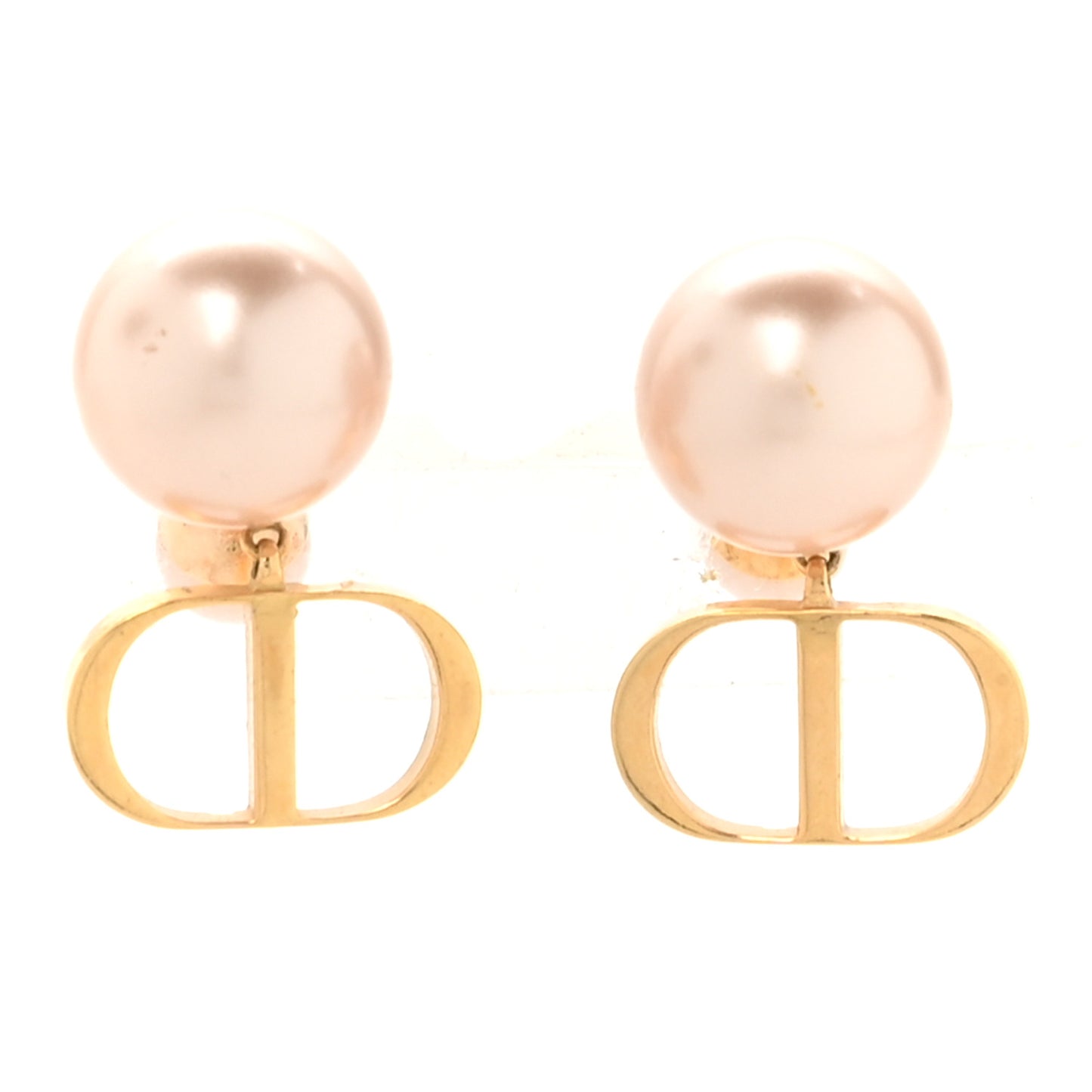 Pearl Mise En Dior CD Tribal Earrings Pink