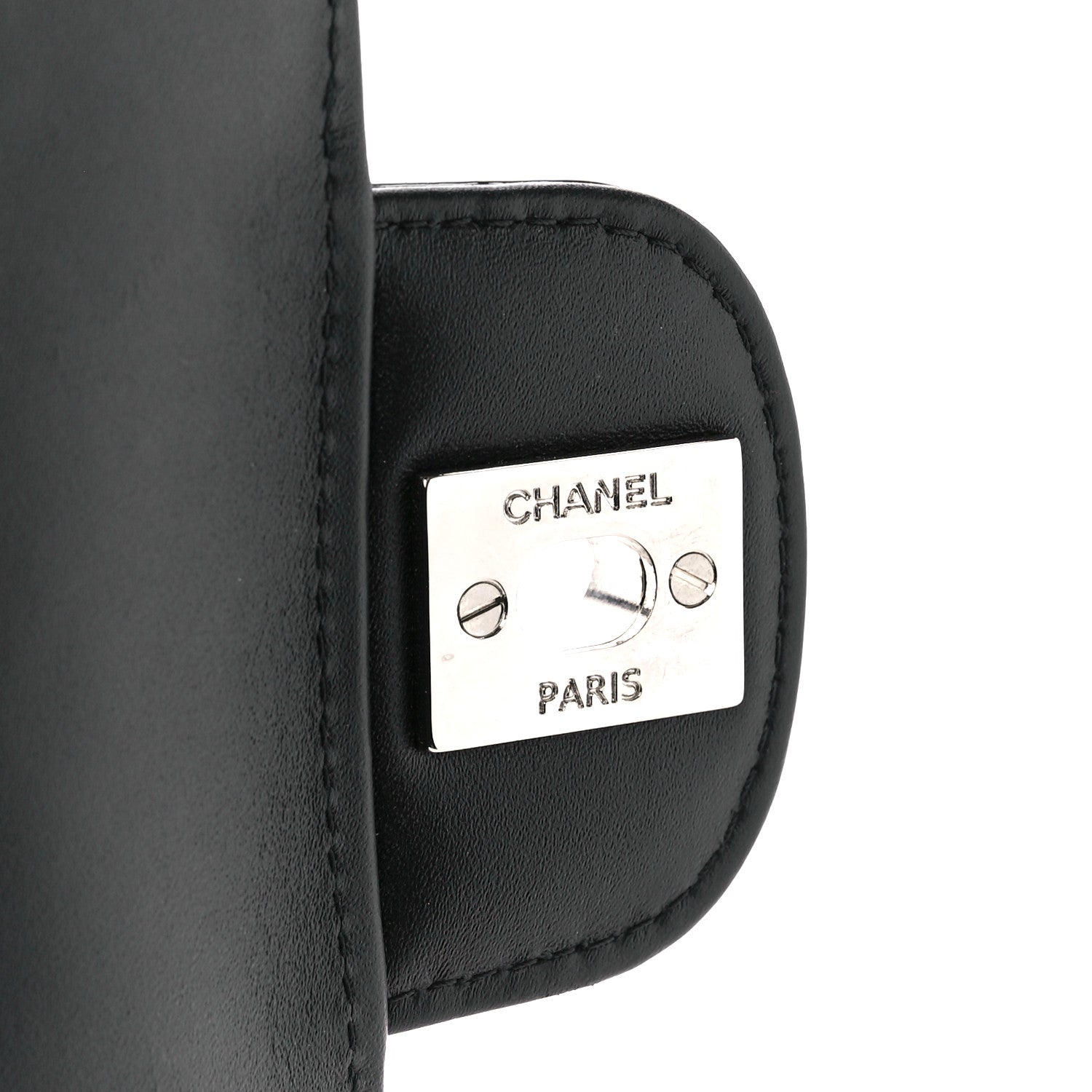Chanel Patent Calfskin Quilted Bi-Color Mini Rectangular Flap Pink Black 7 of 11