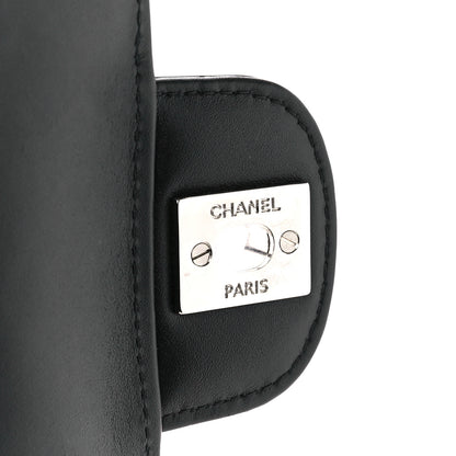 Chanel Patent Calfskin Quilted Bi-Color Mini Rectangular Flap Pink Black 7 of 11