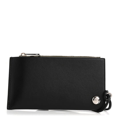 Loewe Nappa Calfskin Pebble Slider Coin Card Holder Black Dark Khaki 1 of 9