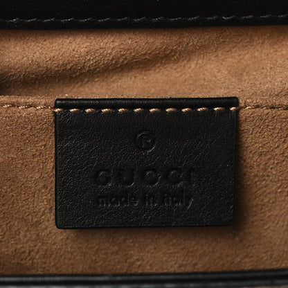 Gucci GG Supreme Monogram Calfskin Small Padlock Shoulder Bag Beige Black Cuir 5 of 10