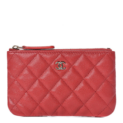 Chanel Caviar Quilted Small Cosmetic Case Red 1 of 8