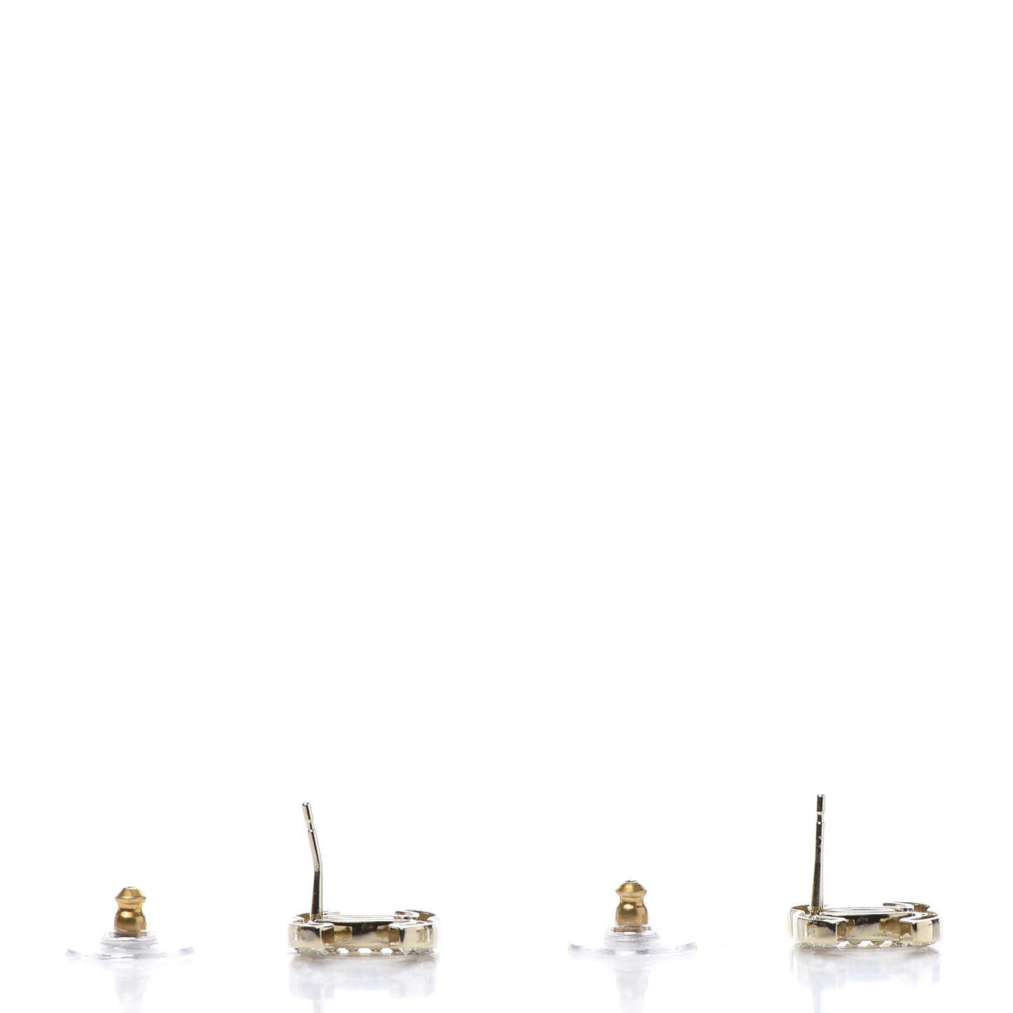 Crystal CC Large Earrings Gold