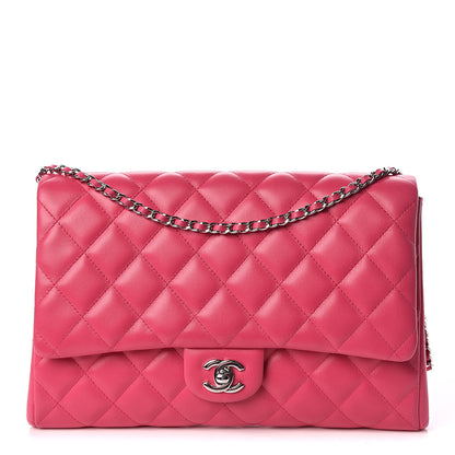 Chanel Lambskin Quilted Clutch With Chain Flap Pink 1 of 11
