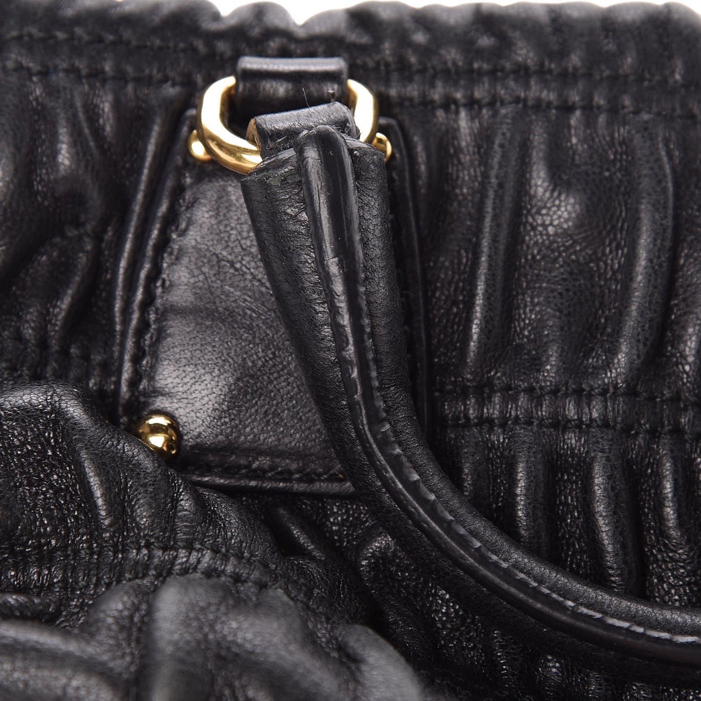 Nappa Gaufre Mini Crossbody Bag Black