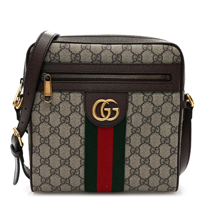 Gucci GG Supreme Monogram Web Small Ophidia Messenger Bag Brown 1 of 9