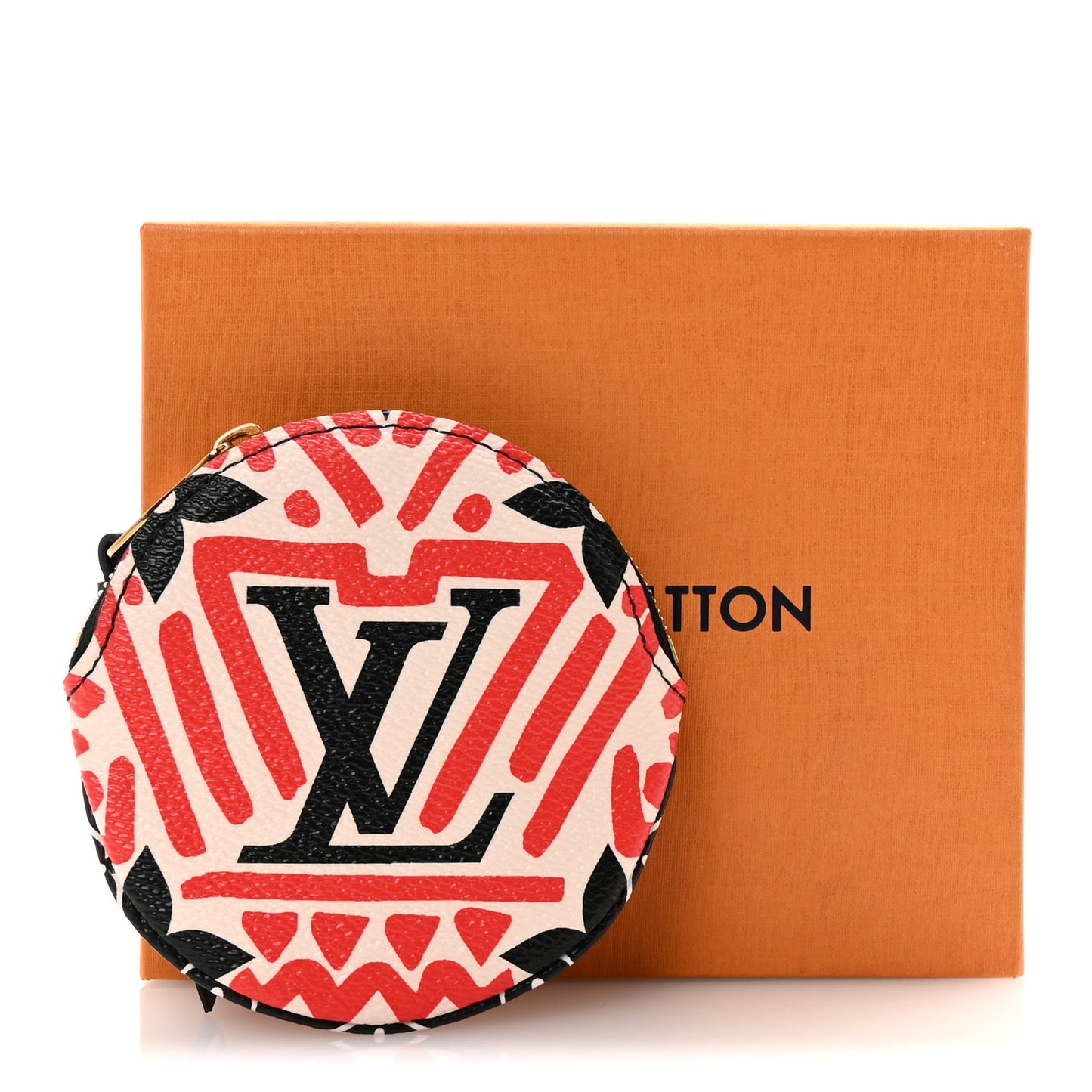 Monogram Giant Crafty Round Coin Purse Creme Rouge