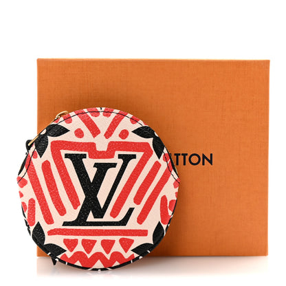 Louis Vuitton Monogram Giant Crafty Round Coin Purse Creme Rouge 7 of 7