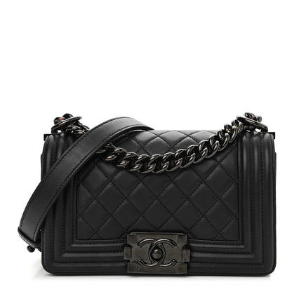 Chanel Calfskin Quilted Small Boy Flap So Black 1 of 12