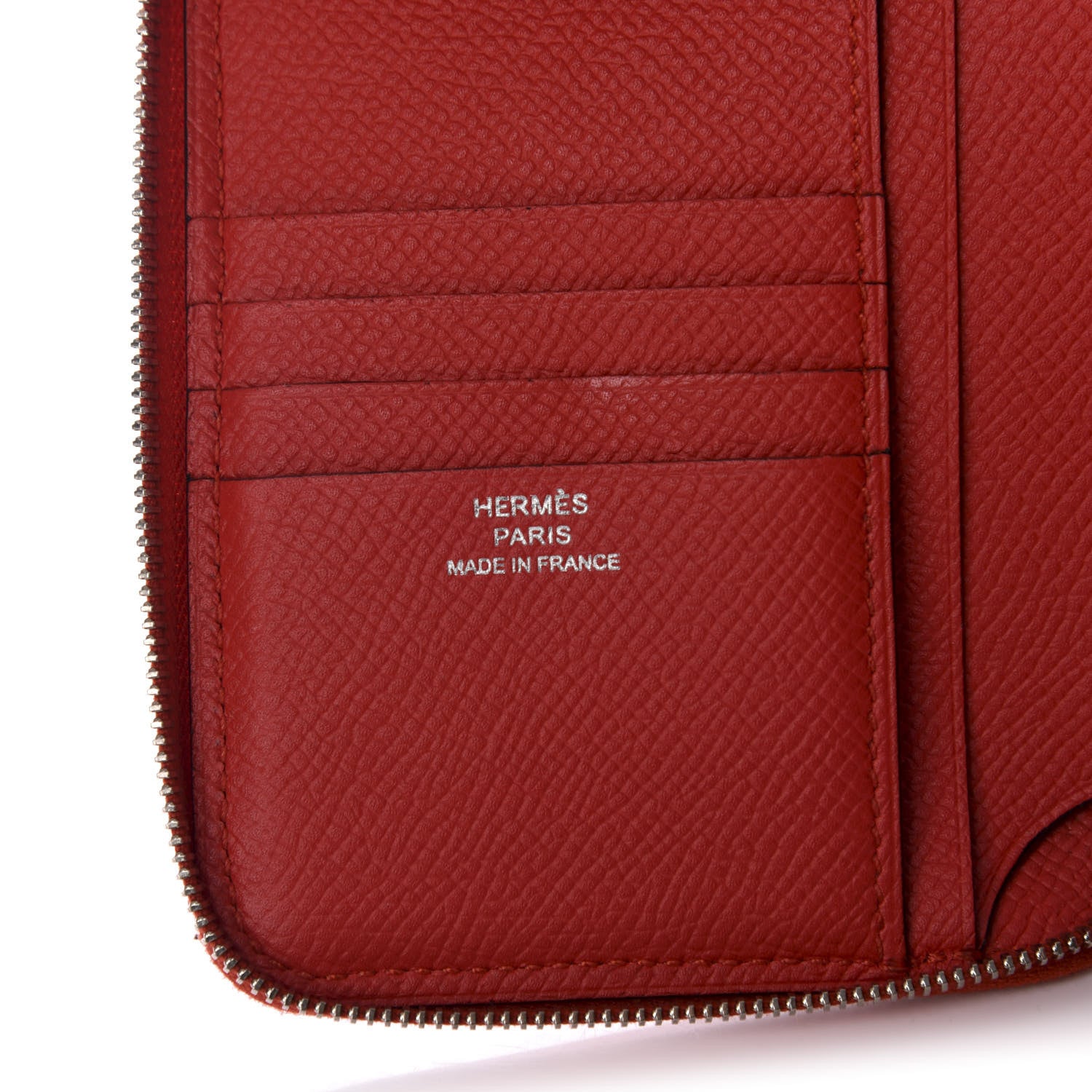 Hermes Epsom Compact Azap Wallet Vermillion 6 of 7