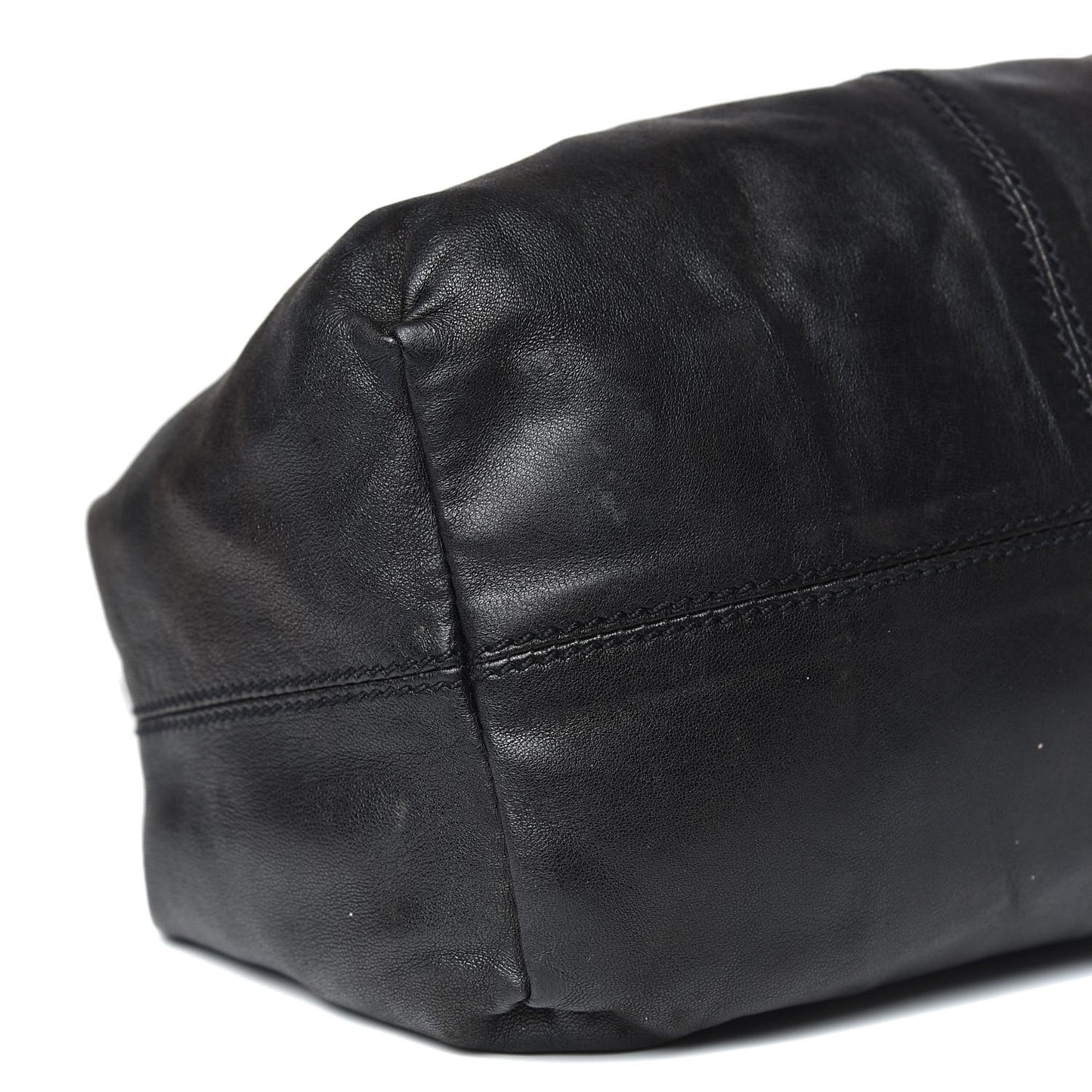 Glace Calfskin Shoulder Bag Black