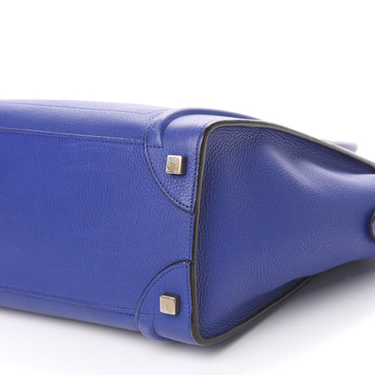 Celine Drummed Calfskin Micro Luggage Indigo 10 of 10