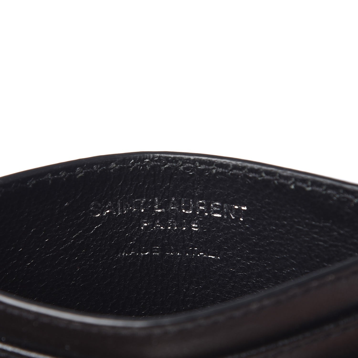 Saint Laurent Calfskin Y Quilted Monogram LouLou Credit Card Case Black 6 of 8