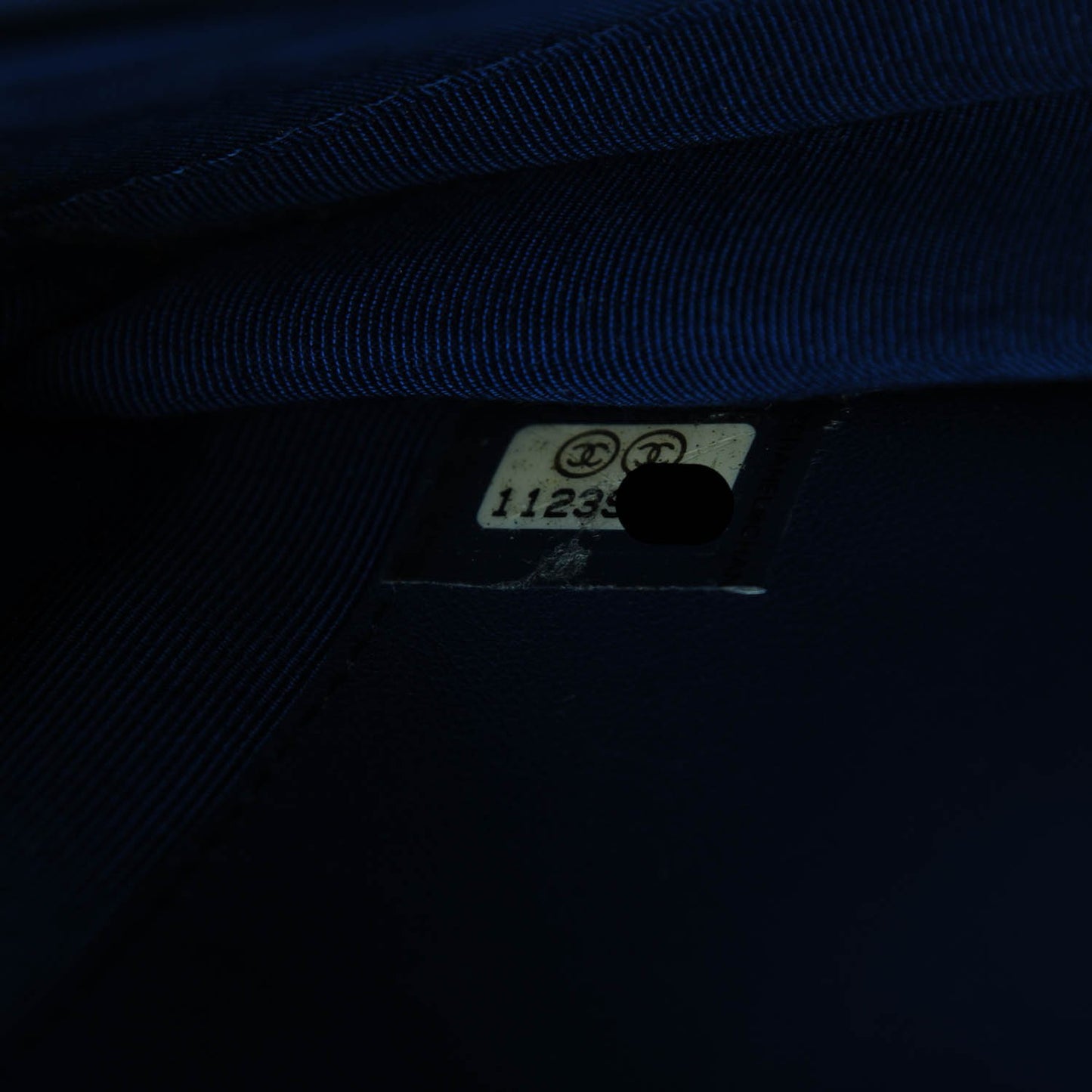 Lambskin Perforated Wallet On Chain WOC Blue