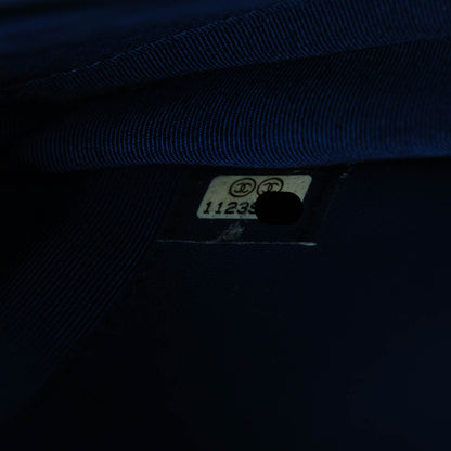 Chanel Lambskin Perforated Wallet On Chain WOC Blue 8 of 9