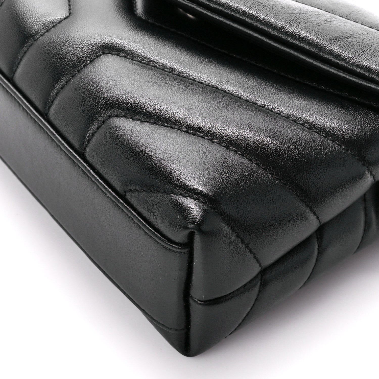 Saint Laurent Calfskin Y Quilted Monogram Toy Loulou Crossbody Bag Black 11 of 13
