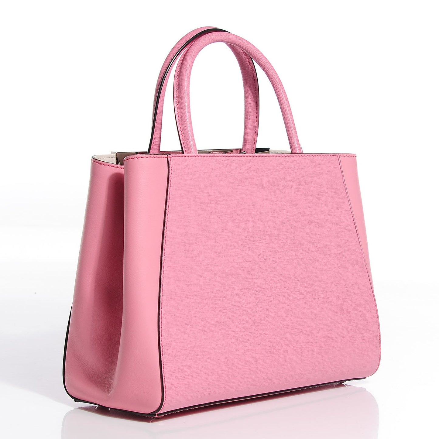 Vitello Elite Flamingo Mink Monster Charm Petite 2Jours Tote Pink Multicolor