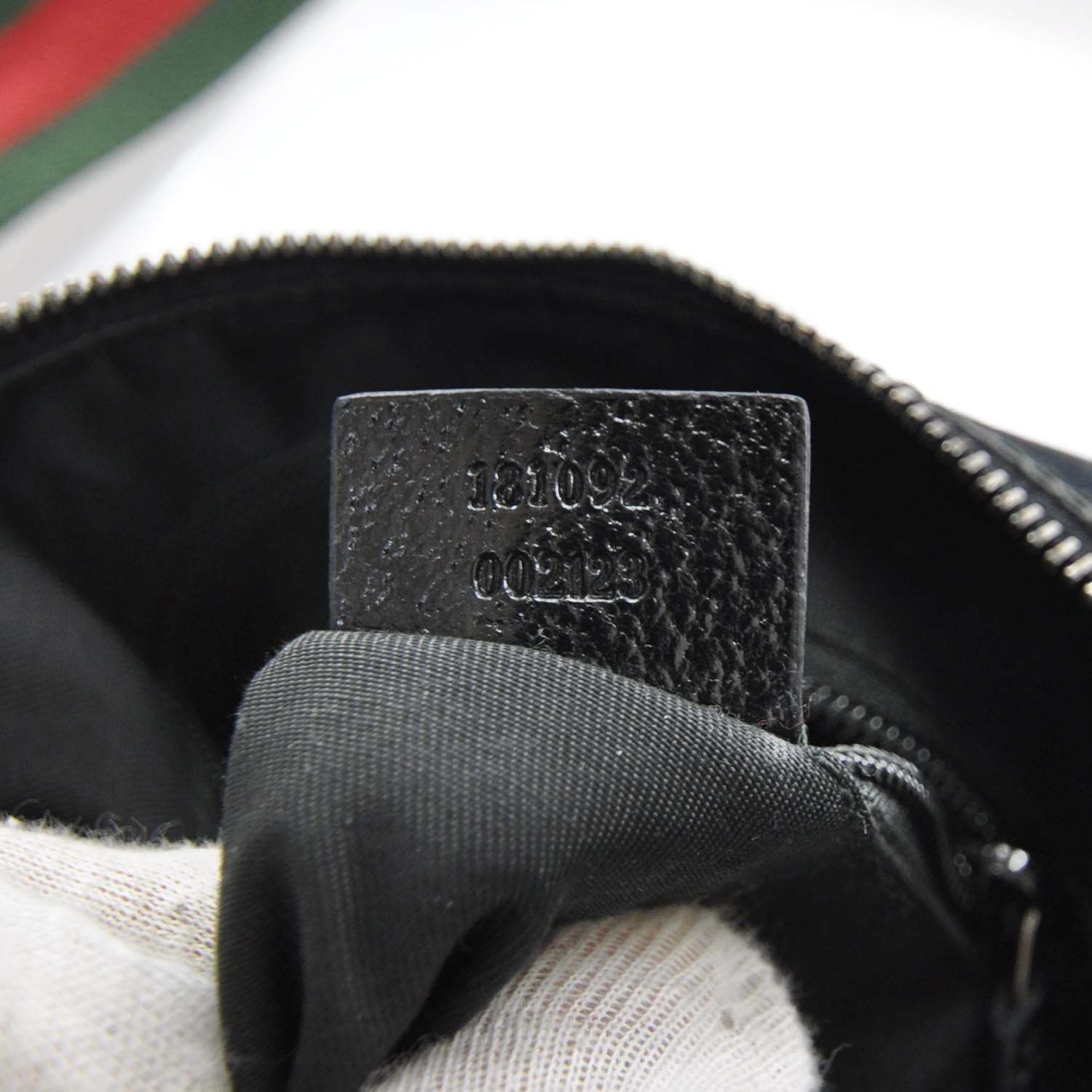 Gucci Monogram Web Medium Half Moon Hobo Black 8 of 10