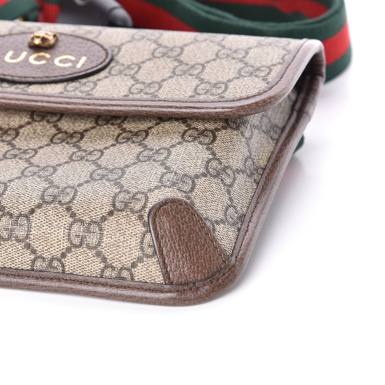 Gucci GG Supreme Monogram Neo Vintage Web Belt Bag Brown 9 of 11