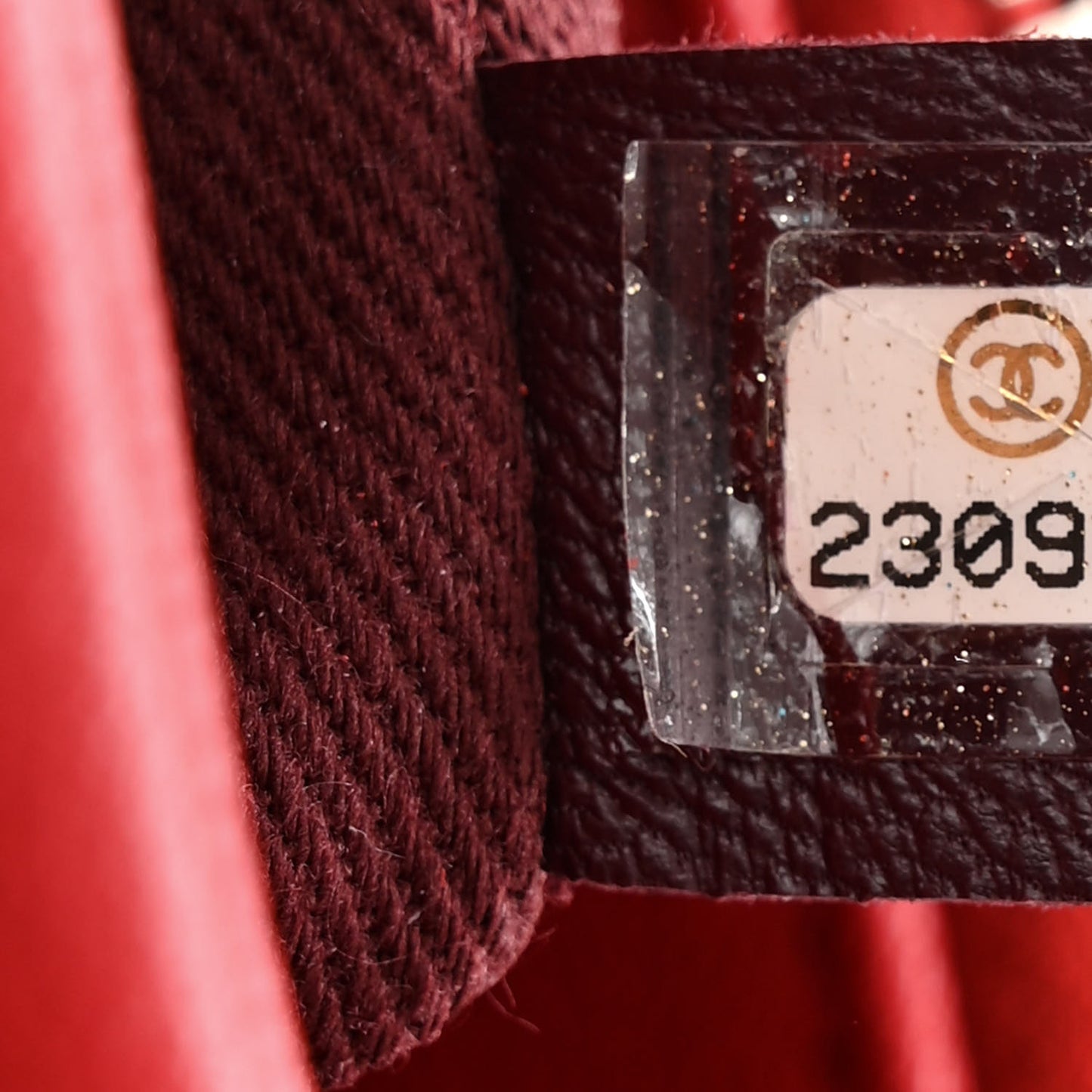 Shiny Sheepskin Quilted Large Trapezio Flap Red