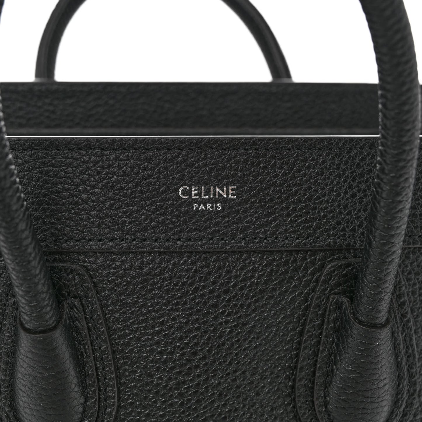 Drummed Calfskin Nano Luggage Black