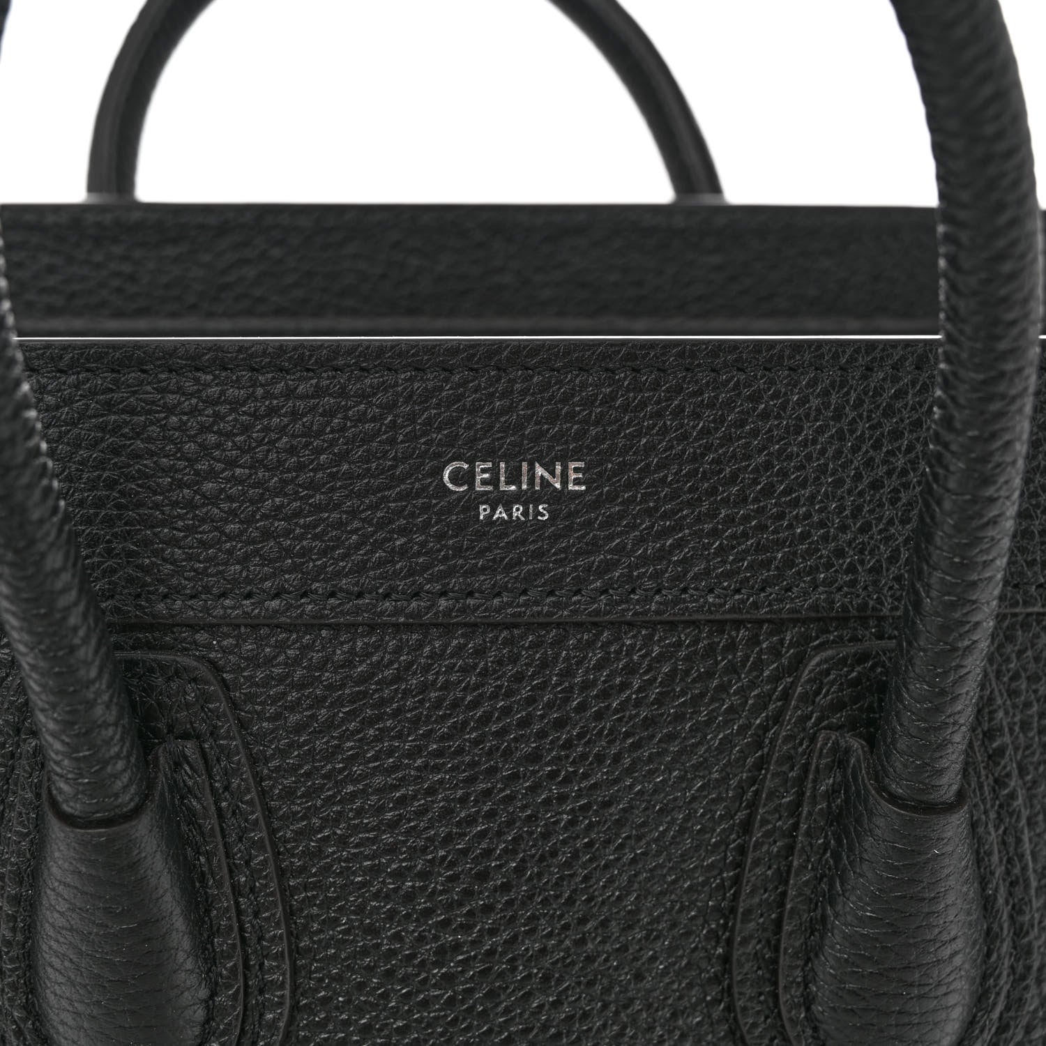 Celine Drummed Calfskin Nano Luggage Black 6 of 11