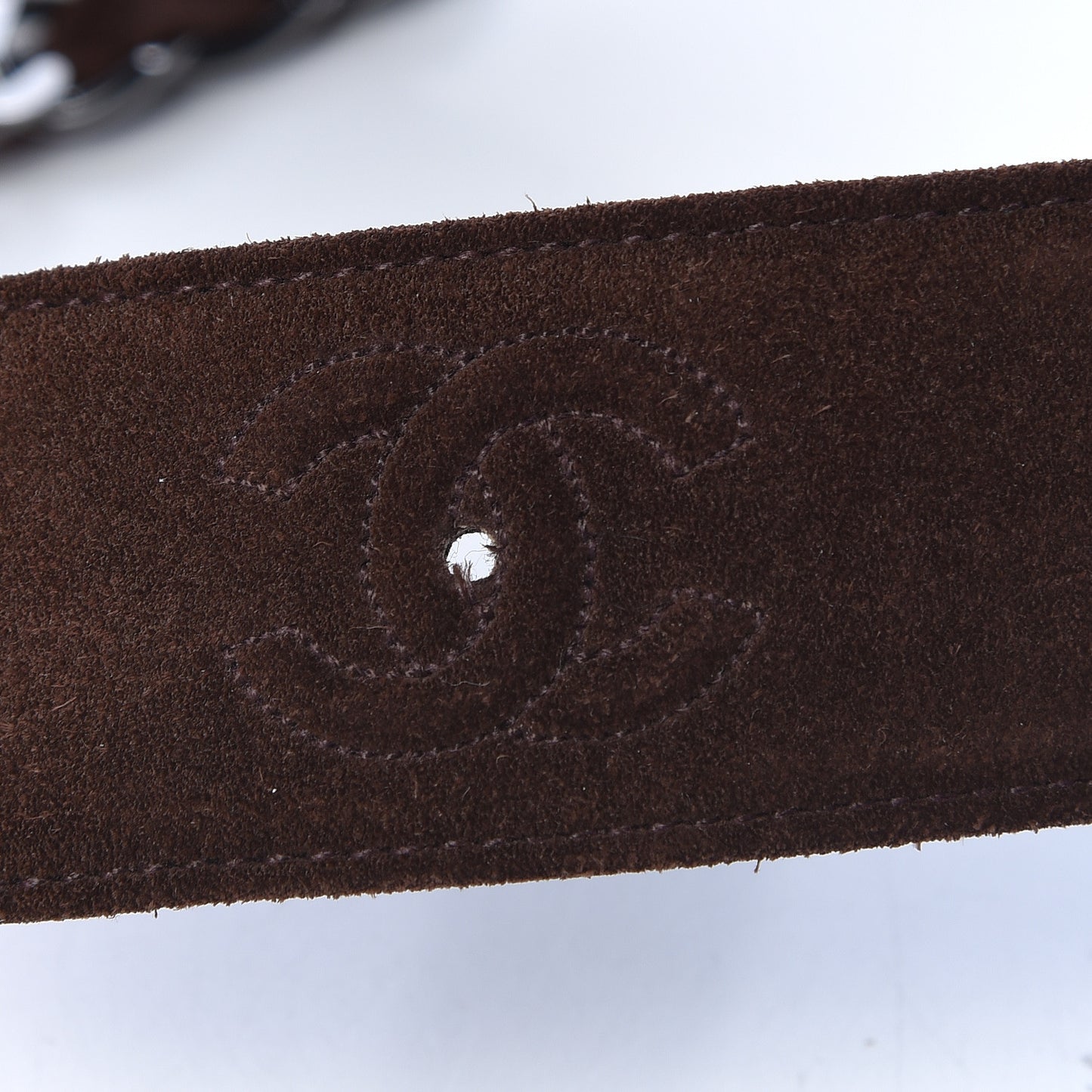 Suede CC Belt 75 30 Dark Brown