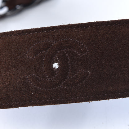 Chanel Suede CC Belt 75 30 Dark Brown 7 of 8