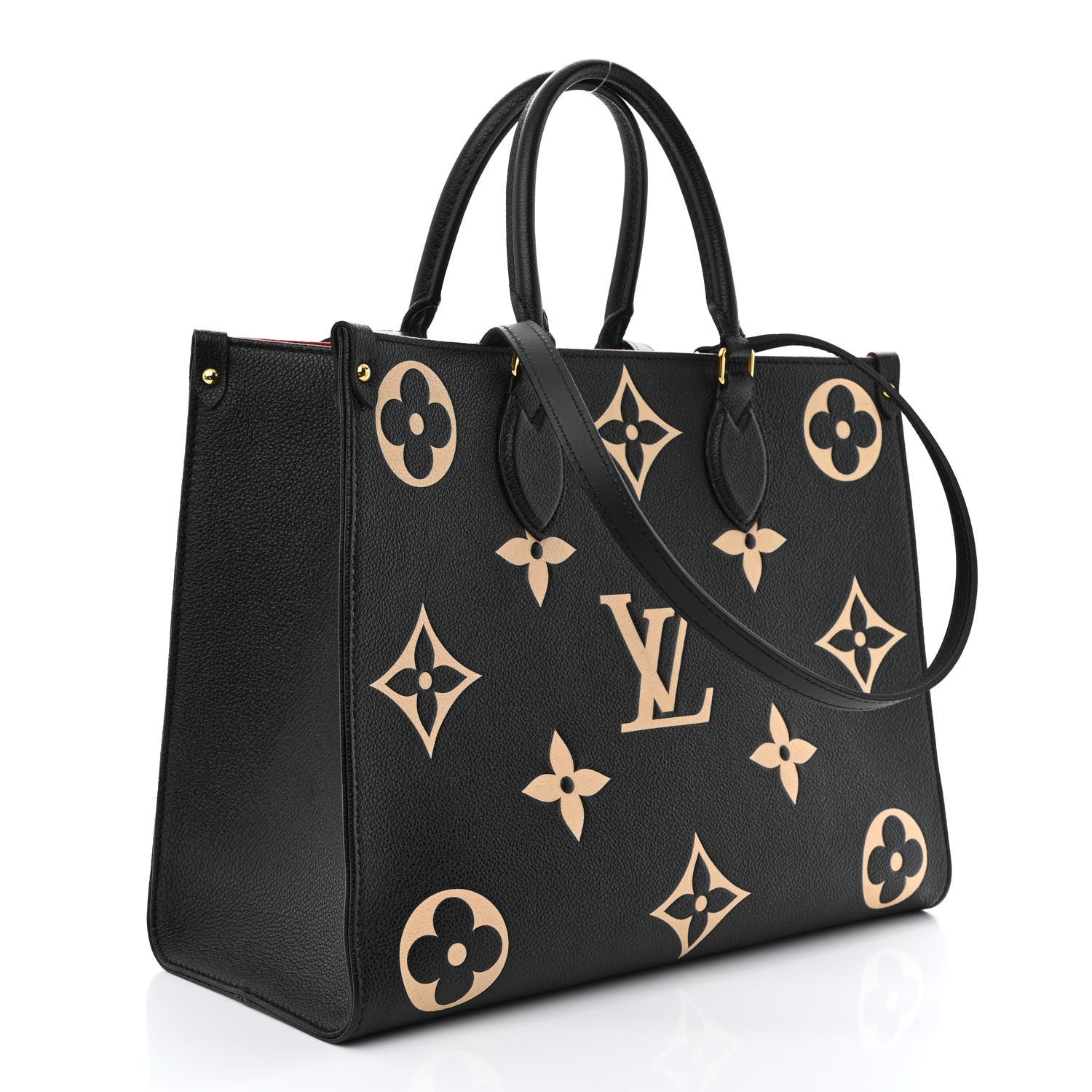 Louis Vuitton Empreinte Monogram Giant Onthego MM Black Beige 3 of 9
