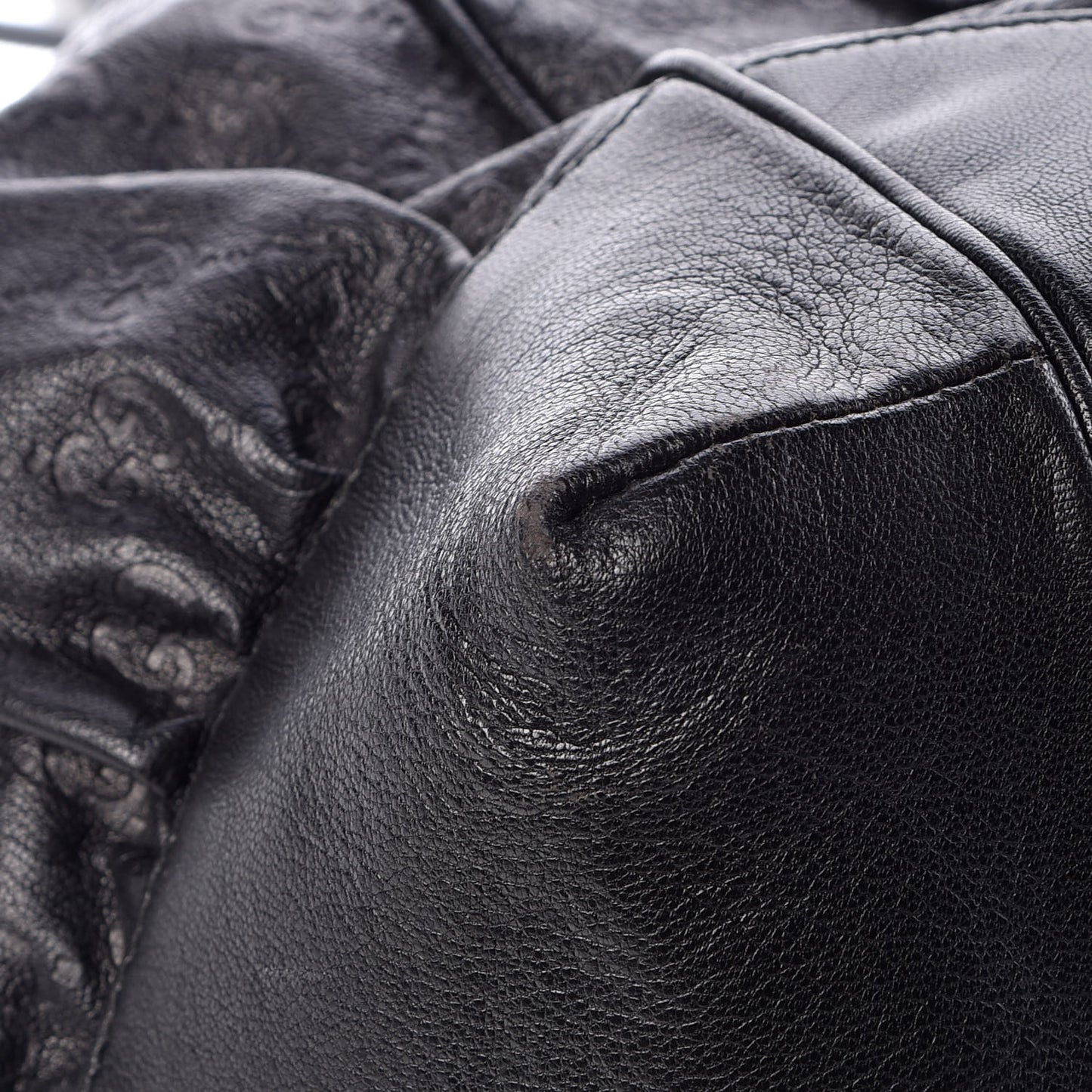 Guccissima Large Full Moon Tote Black