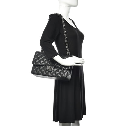 Chanel Caviar Quilted Jumbo Double Flap Black 2 of 12