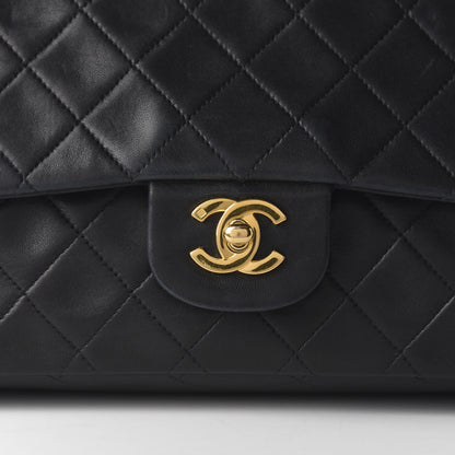 Chanel Lambskin Quilted Medium Double Flap Black 8 of 8