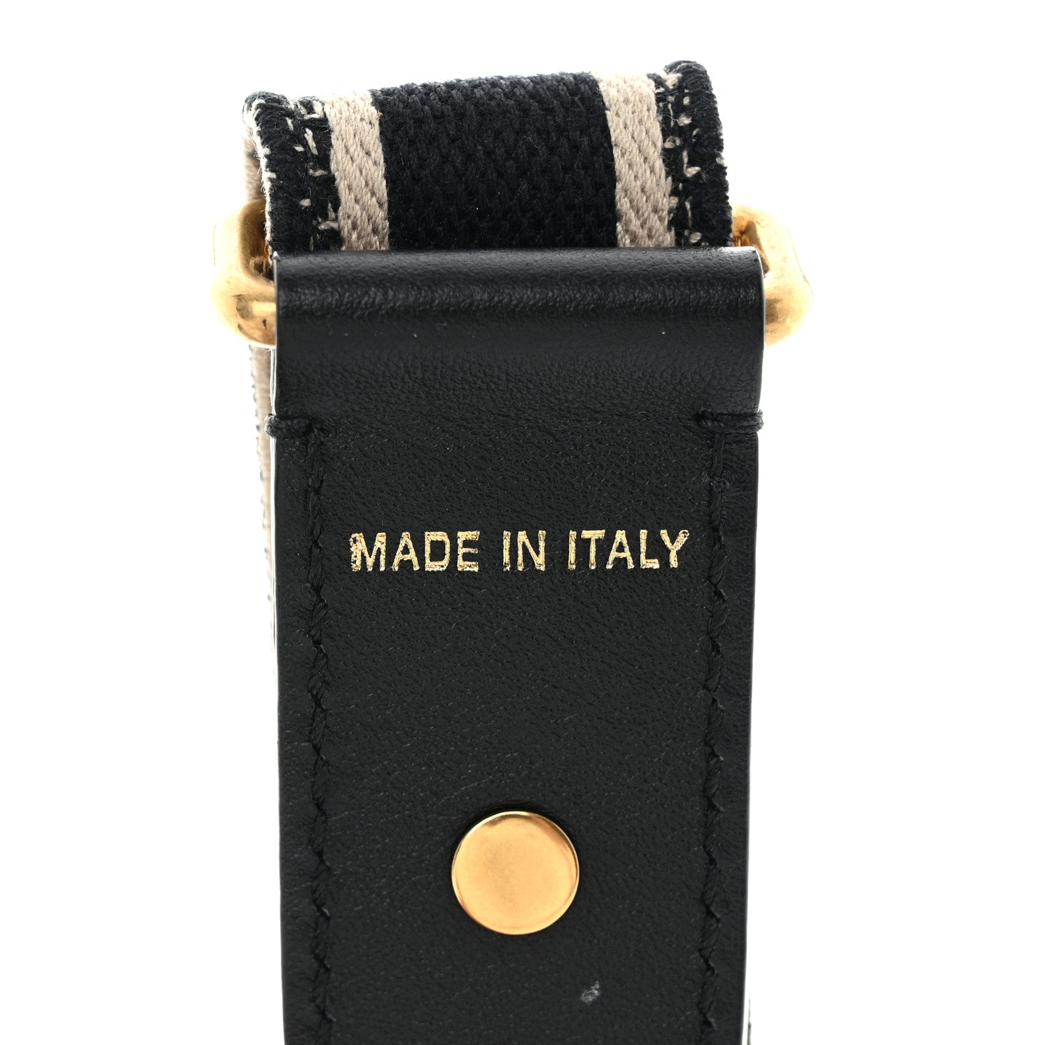 Christian Dior Canvas Embroidered Shoulder Strap Black 4 of 9