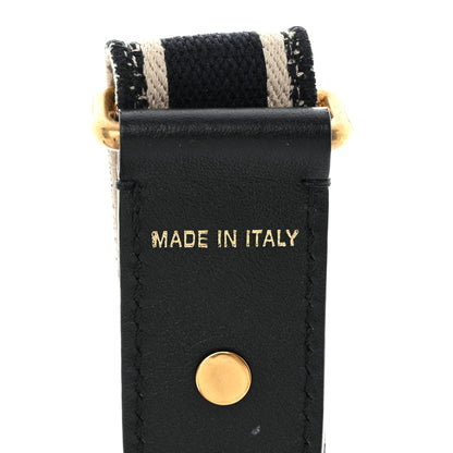 Christian Dior Canvas Embroidered Shoulder Strap Black 4 of 9
