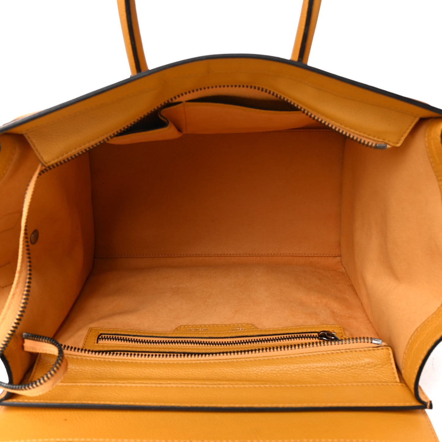 Drummed Calfskin Mini Luggage Ocre