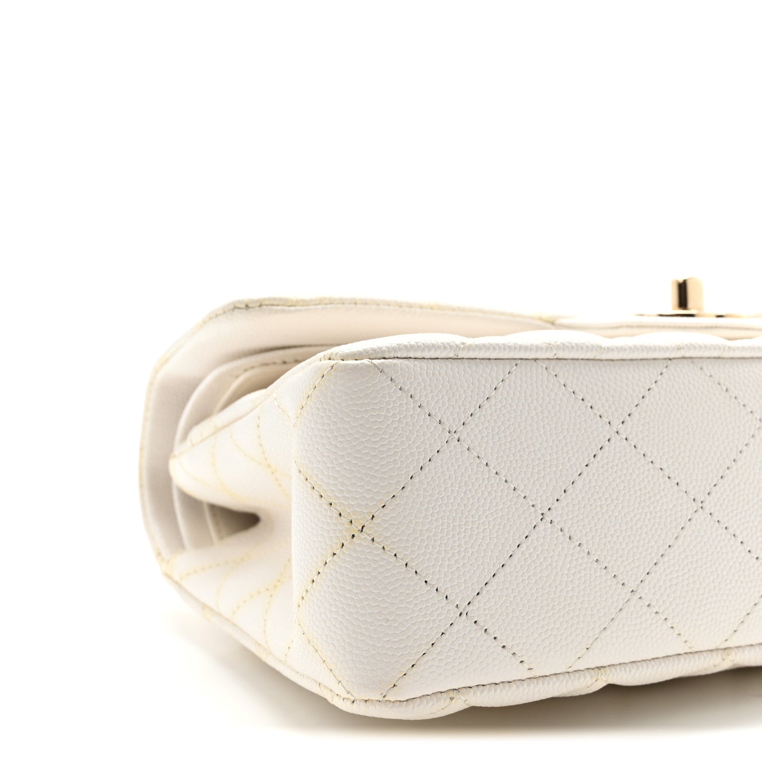 Chanel Caviar Quilted Small Double Flap White 9 of 10