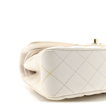 Chanel Caviar Quilted Small Double Flap White 9 of 10