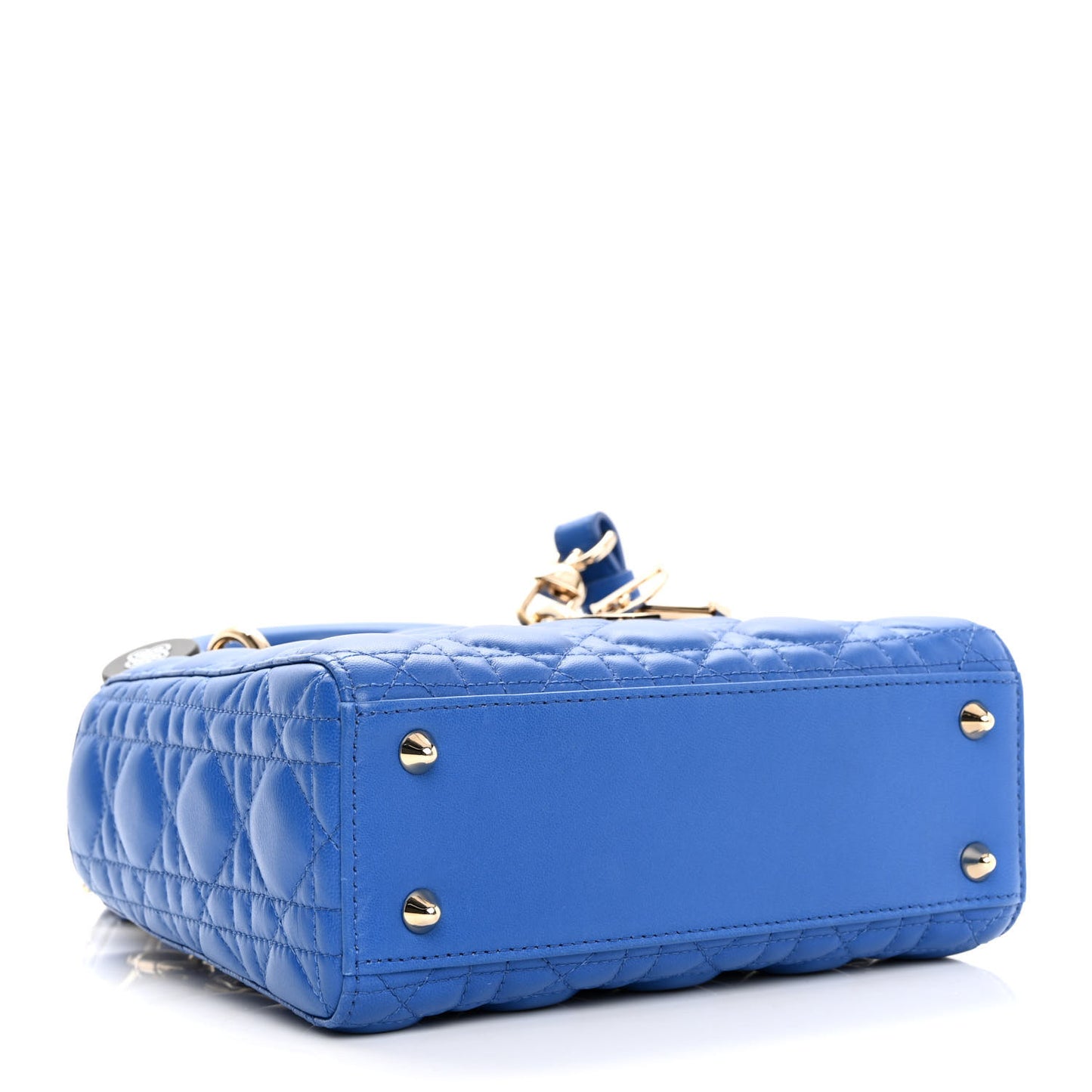 Lambskin Cannage Small Lucky Badges My Lady Dior Blue