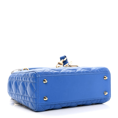 Christian Dior Lambskin Cannage Small Lucky Badges My Lady Dior Blue 4 of 10