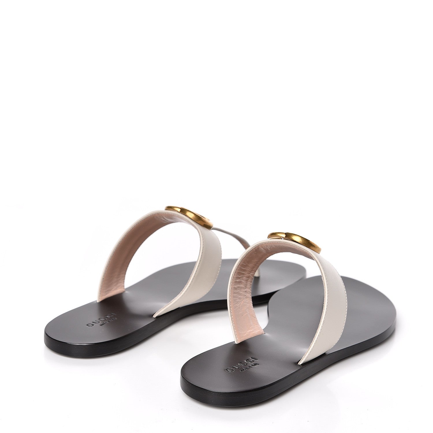 Gucci Calfskin GG Marmont Thong Sandals 38 Mystic White 4 of 8