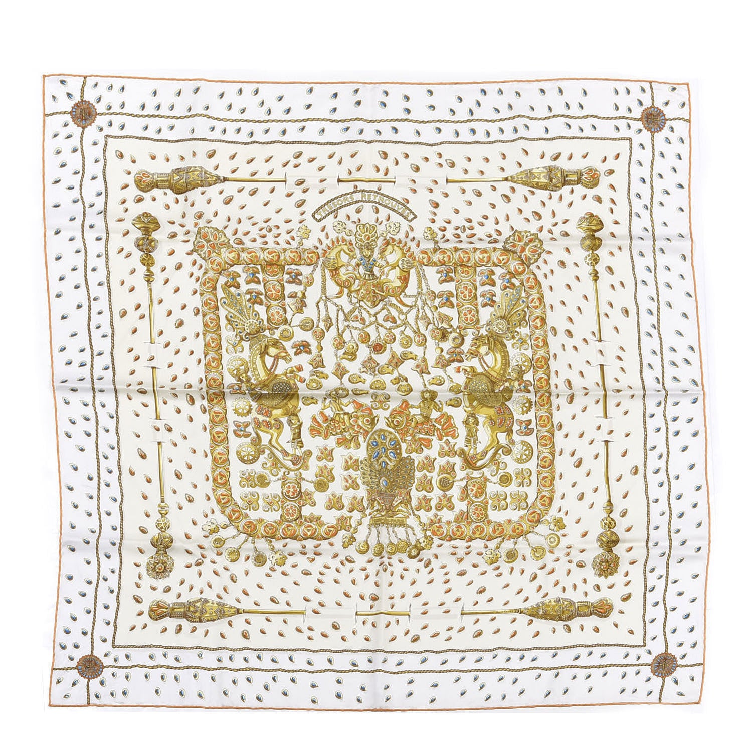 Hermes Silk Tresors Retrouves Scarf 90 1 of 6