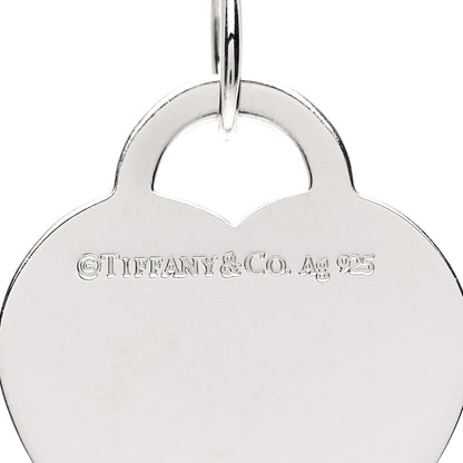 Tiffany Sterling Silver Enamel LOVE YOU Heart Charm Red 3 of 4