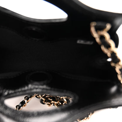 Chanel Shiny Lambskin Quilted Micro 31 Clutch With Chain Black 5 of 11