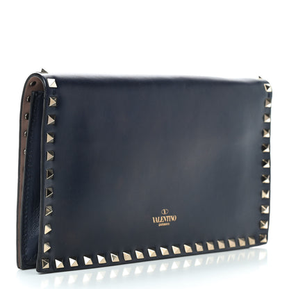 Valentino Garavani Nappa Rockstud Wristlet Clutch Marine 3 of 17
