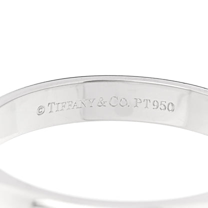 Tiffany Platinum 3mm Logo Band Ring 54 7 4 of 5