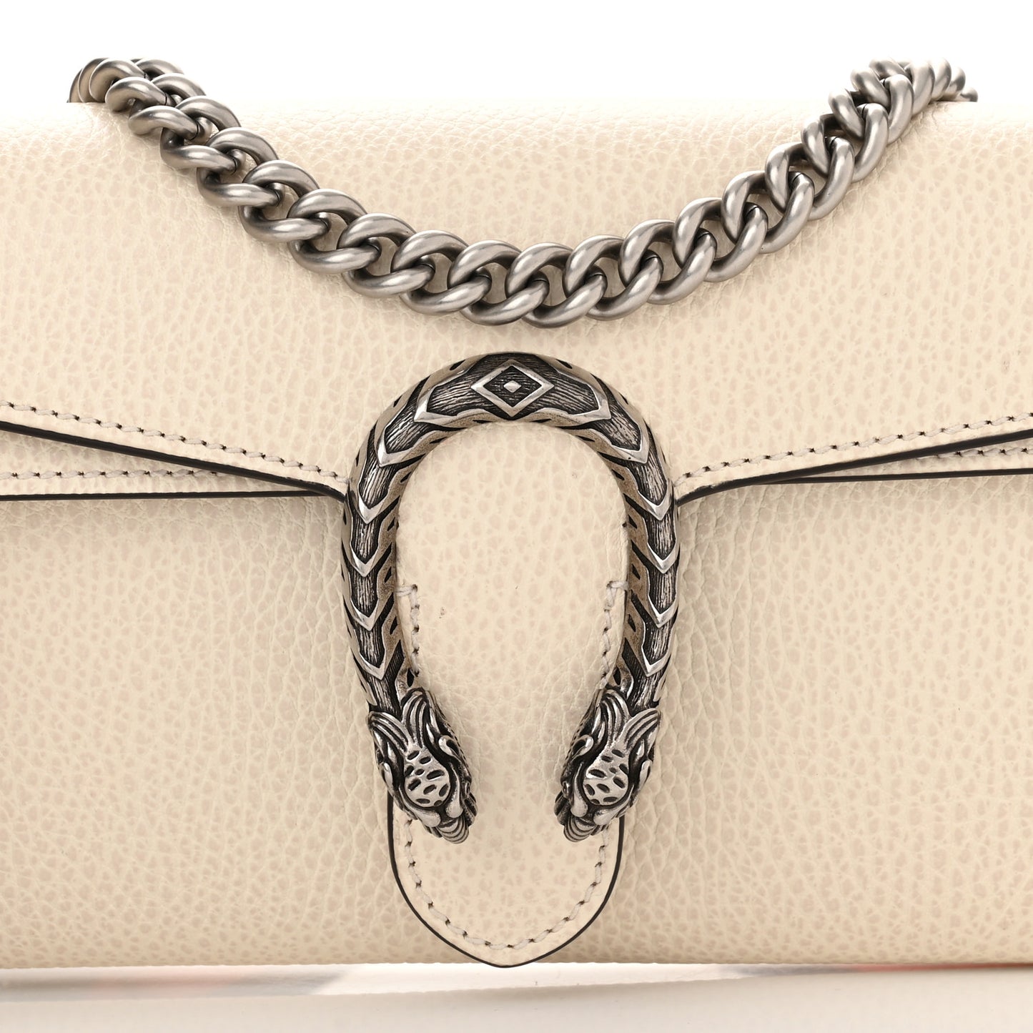 Dollar Calfskin Web Small Dionysus Crossbody Bag Mystic White