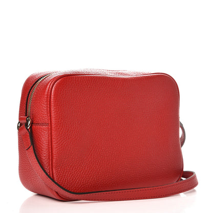 Gucci Pebbled Calfskin Small Soho Disco Bag Vibrant Red 3 of 7