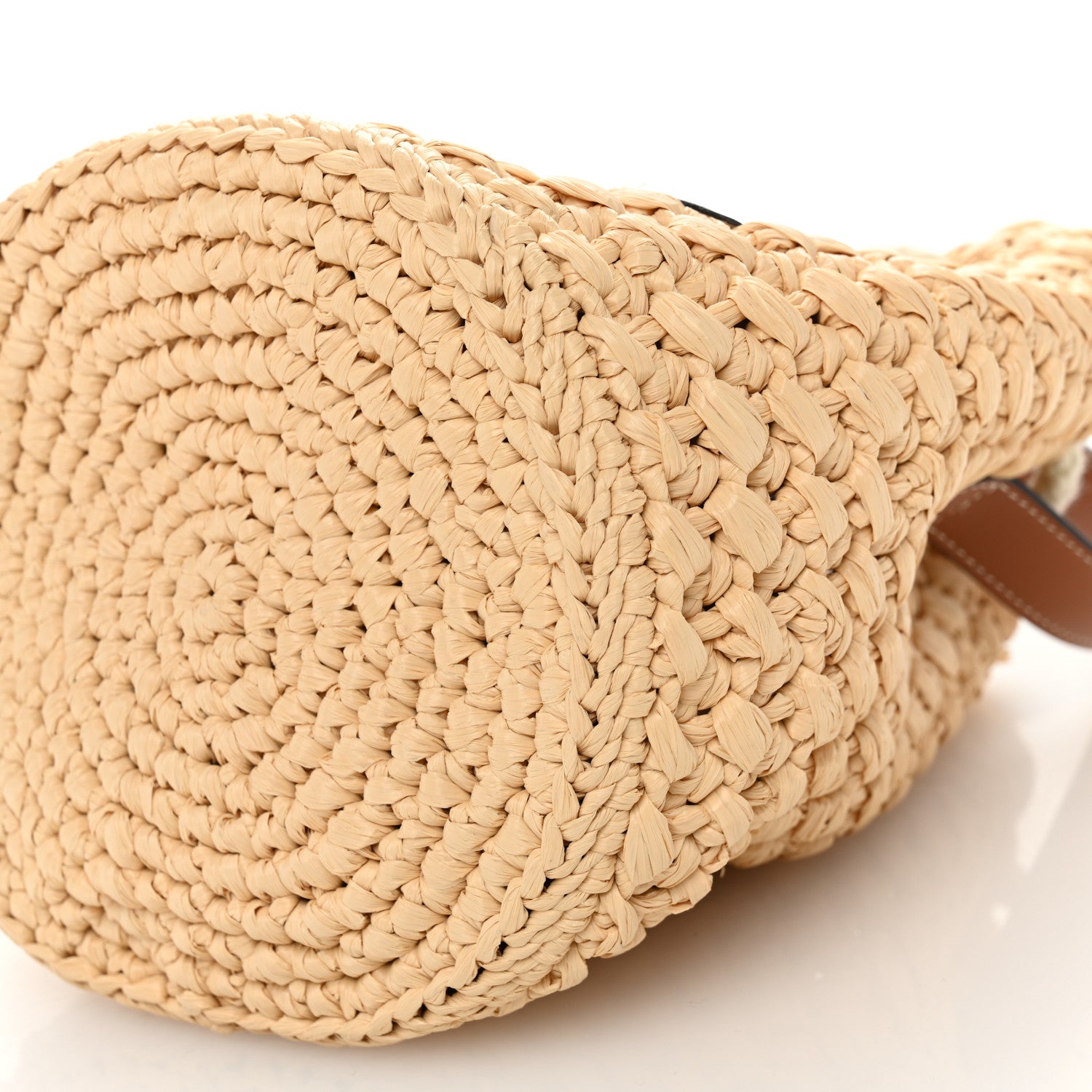 Celine Raffia Calfskin Drawstring Teen Natural Tan 10 of 11
